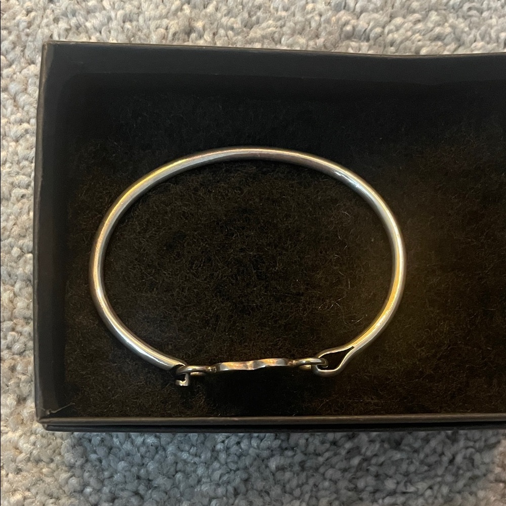 Sterling Silver heart cuff bracelet Small - Picture 3 of 5